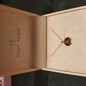 NWOT Tiny Tags 14k Cross Pendant Necklace
